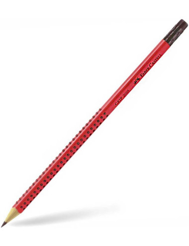 Μολύβι Faber Castell Grip 2001 2B με γομα Kόκκινο