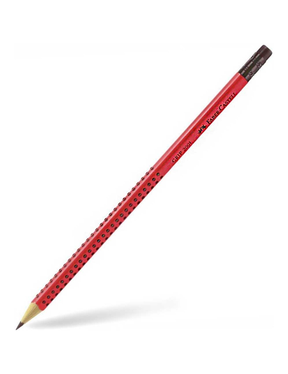 Μολύβι Faber Castell Grip 2001 2B με γομα Kόκκινο