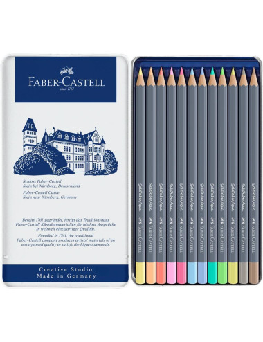Ξυλομπογιές Ακουαρέλας Faber Castell 12χρ Μεταλλική Κασετίνα