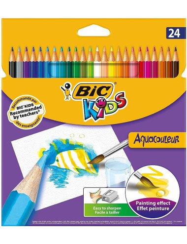 Ξυλομπογιές Ακουαρέλας Bic 24χρ Aquacouleur