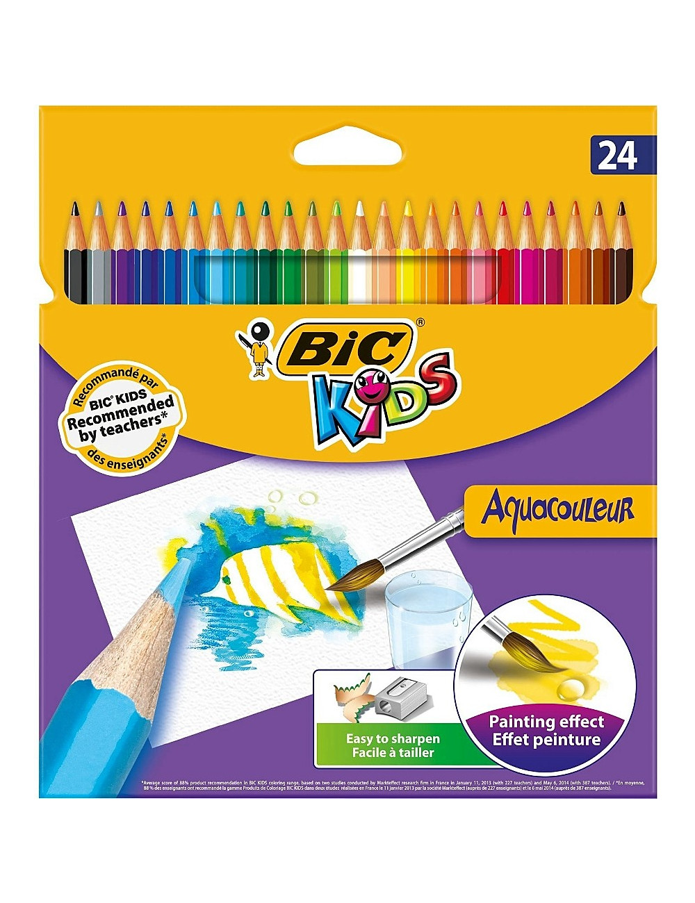 Ξυλομπογιές Ακουαρέλας Bic 24χρ Aquacouleur
