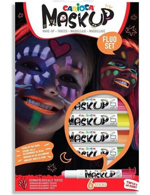Μαρκαδόροι για το Πρόσωπο Carioca Mask Up Neon Set 6χρ
