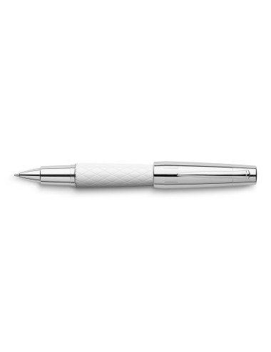 Στυλό Faber Castell E-Motion RolerBall Chrome Resin Rhombus Λευκό
