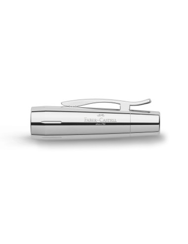 Στυλό Faber Castell E-Motion RolerBall Chrome Resin Rhombus Λευκό