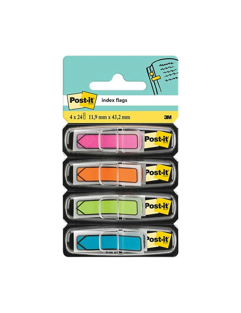 Σελιδοδείκτες 3M Post-It Index Arrow Flags 11,9x43,1mm 4χρX24φ