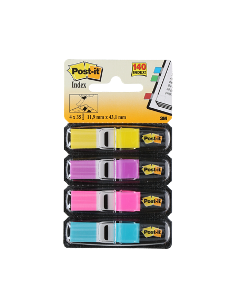 Σελιδοδείκτες 3M Post-It 11,9x43,1mm 4χρX35φ 683-4AB
