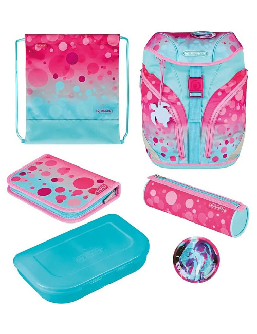 Σχολική Τσάντα Herlitz SoftLight Plus 4σε1 Pink Bubbles