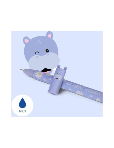 Στυλό Legami Gel Erasable 0.7 με Μπλε Μελάνι Hippo