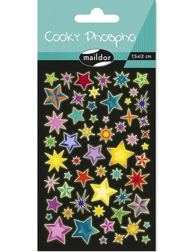 Αυτοκόλλητα 3D Maildor Cooky Glow In The Dark Stars