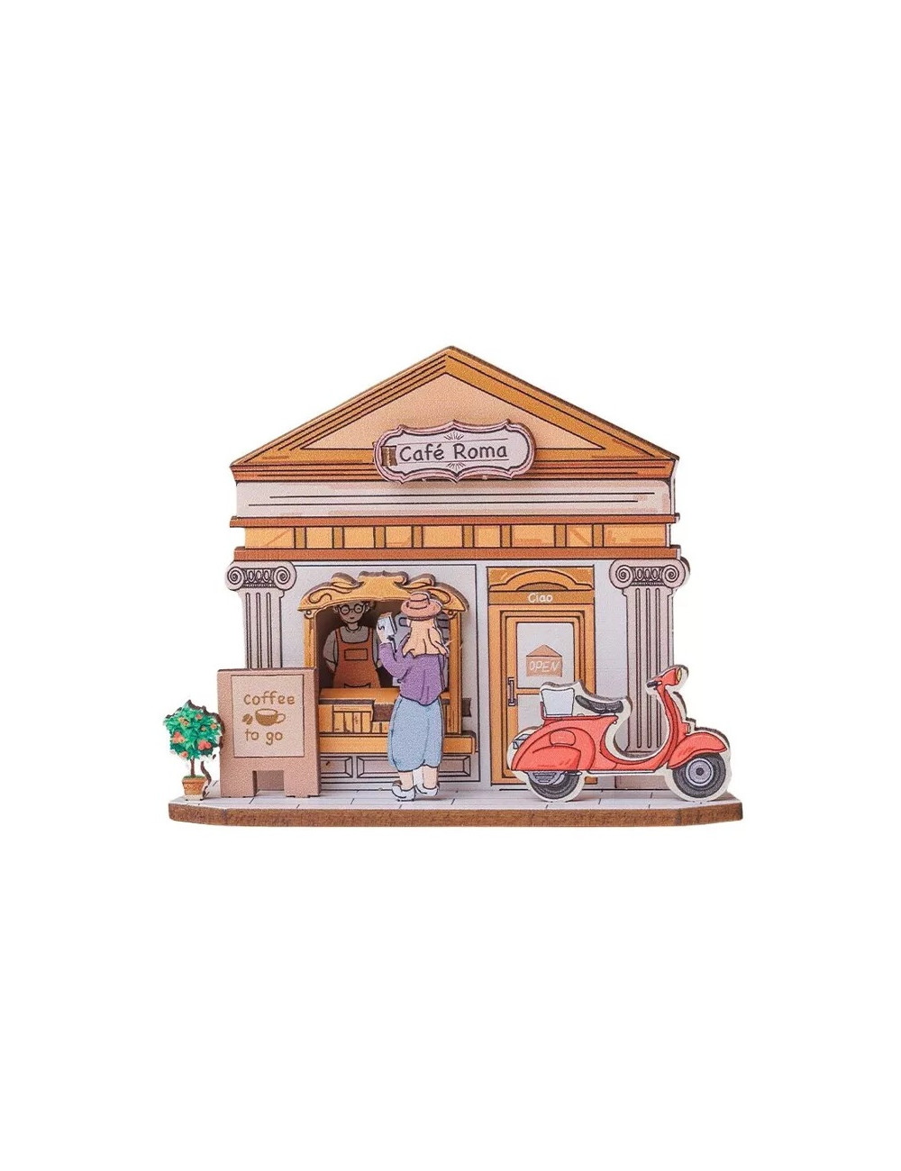 Κάρτα 3D Cartartem Μαγνητάκι Coffee Shop