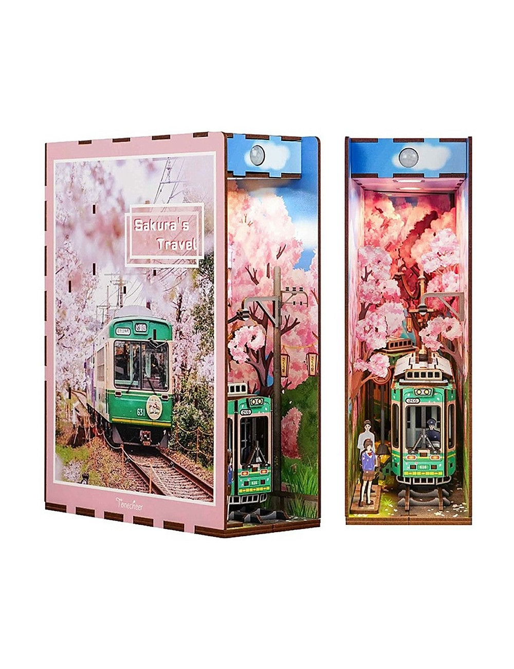 Βιβλιοστάτης Παζλ 3D Ξύλινο Book Nook Sakuras Travel