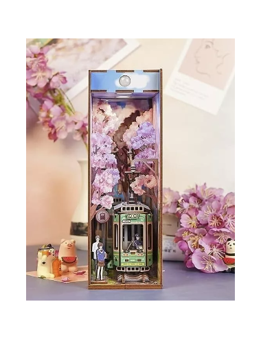 Βιβλιοστάτης Παζλ 3D Ξύλινο Book Nook Sakuras Travel