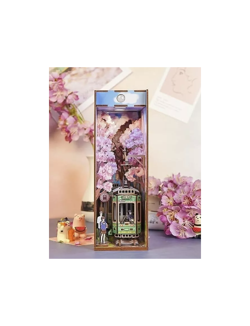 Βιβλιοστάτης Παζλ 3D Ξύλινο Book Nook Sakuras Travel