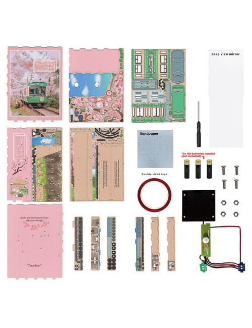 Βιβλιοστάτης Παζλ 3D Ξύλινο Book Nook Sakuras Travel