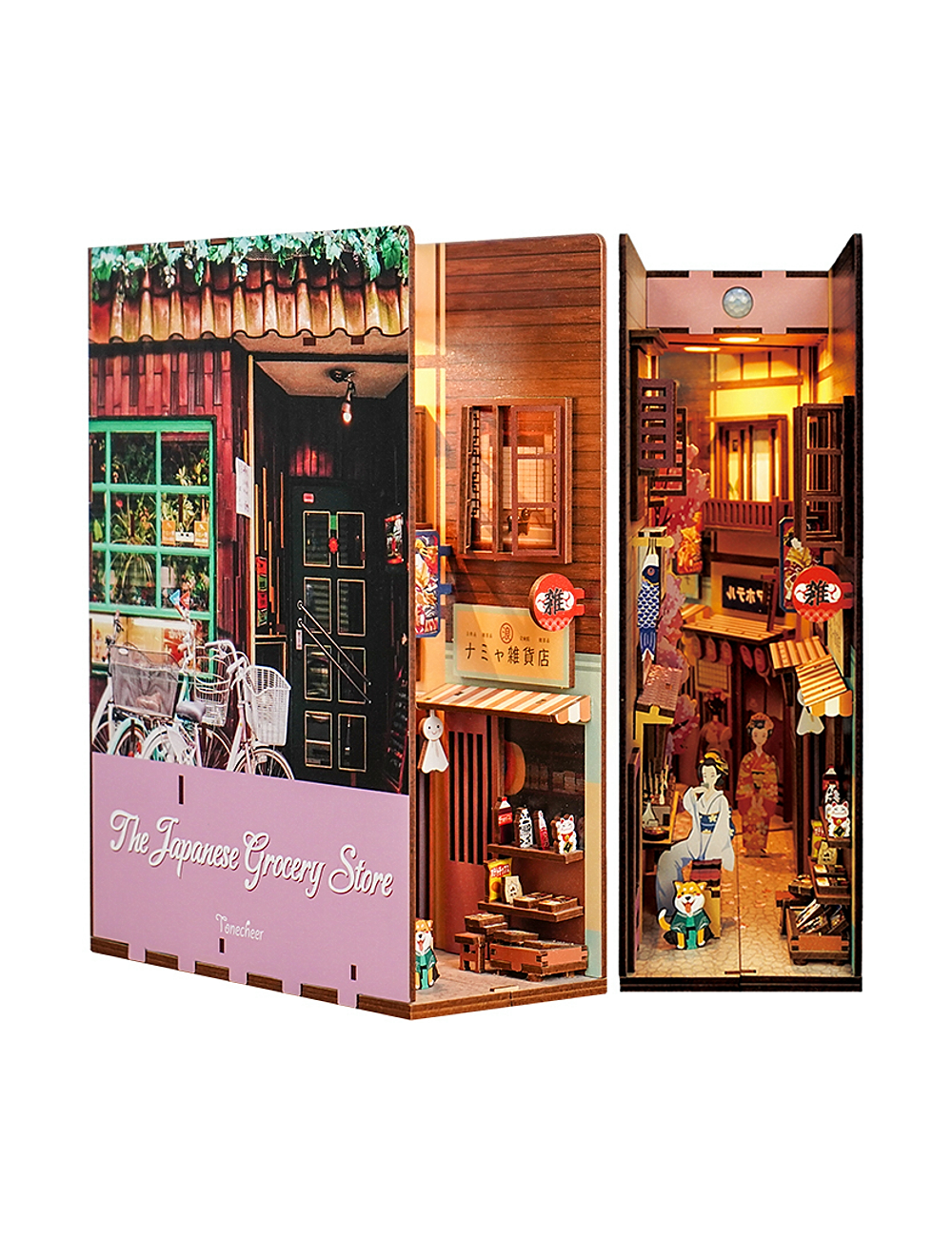 Βιβλιοστάτης Παζλ 3D Ξύλινο Book Nook Japanese Grocery Store
