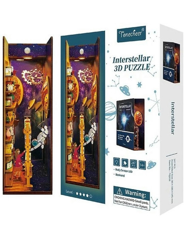 Βιβλιοστάτης Παζλ 3D Ξύλινο Book Nook Interstellar