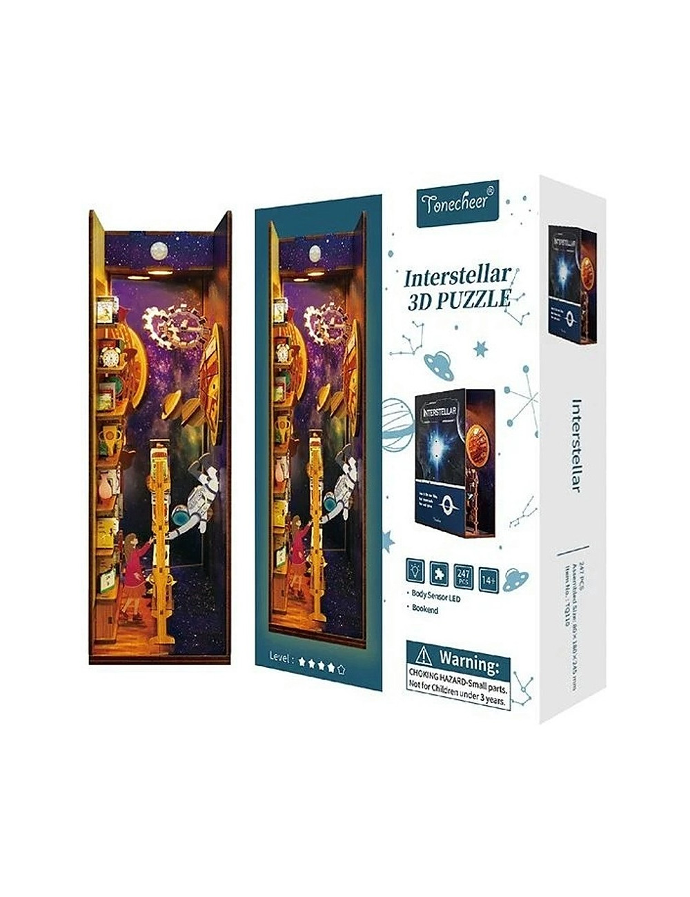 Βιβλιοστάτης Παζλ 3D Ξύλινο Book Nook Interstellar