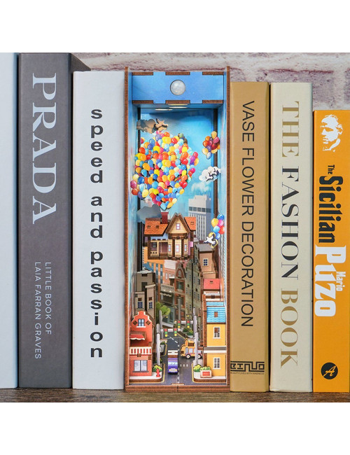 Βιβλιοστάτης Παζλ 3D Ξύλινο Book Travel with the Wind