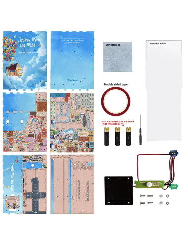 Βιβλιοστάτης Παζλ 3D Ξύλινο Book Travel with the Wind