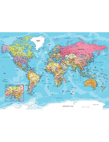 Παζλ 550κ Eurographics Map of the World Μεταλλικό Κουτί