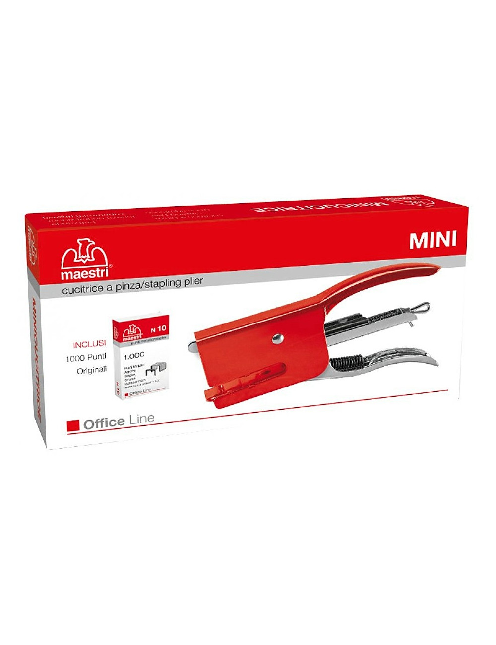 Συρραπτικό Maestri 15φ Mini Plier Color N10 Δώρο Σύρματα