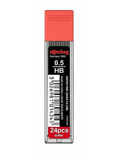Μύτες Rotring 0.5mm HΒ Super Fine για Μηχανικό Μολύβι 24τ