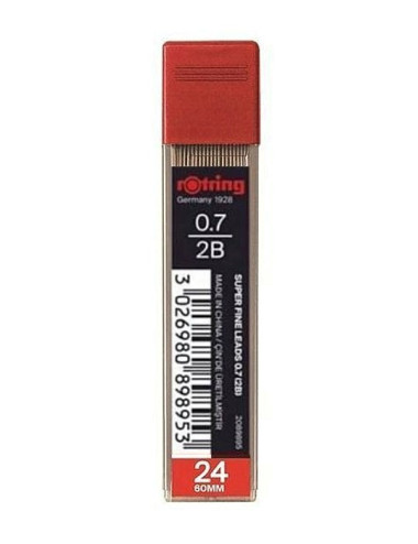 Μύτες Rotring 0.7mm 2Β Super Fine για Μηχανικό Μολύβι 24τ