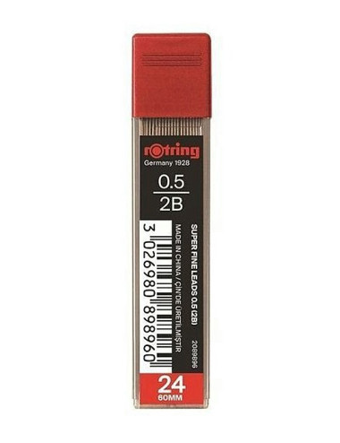 Μύτες Rotring 0.5mm 2Β Super Fine για Μηχανικό Μολύβι 24τ