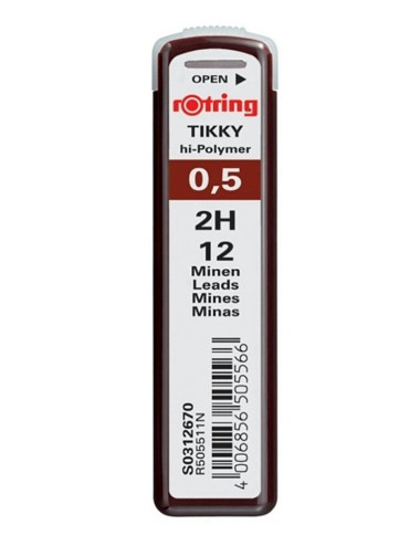 Μύτες Rotring 0.5mm 2Η Hi-Polymer για Μηχανικό Μολύβι