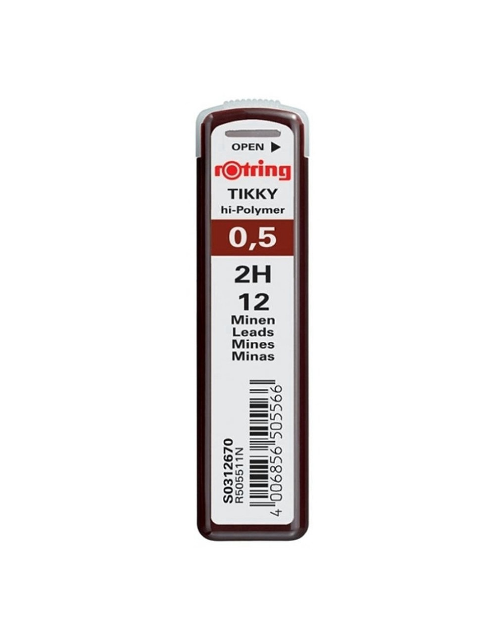 Μύτες Rotring 0.5mm 2Η Hi-Polymer για Μηχανικό Μολύβι