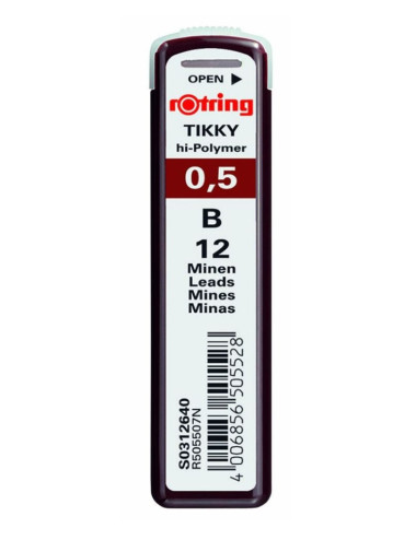Μύτες Rotring 0.5mm Β Hi-Polymer για Μηχανικό Μολύβι