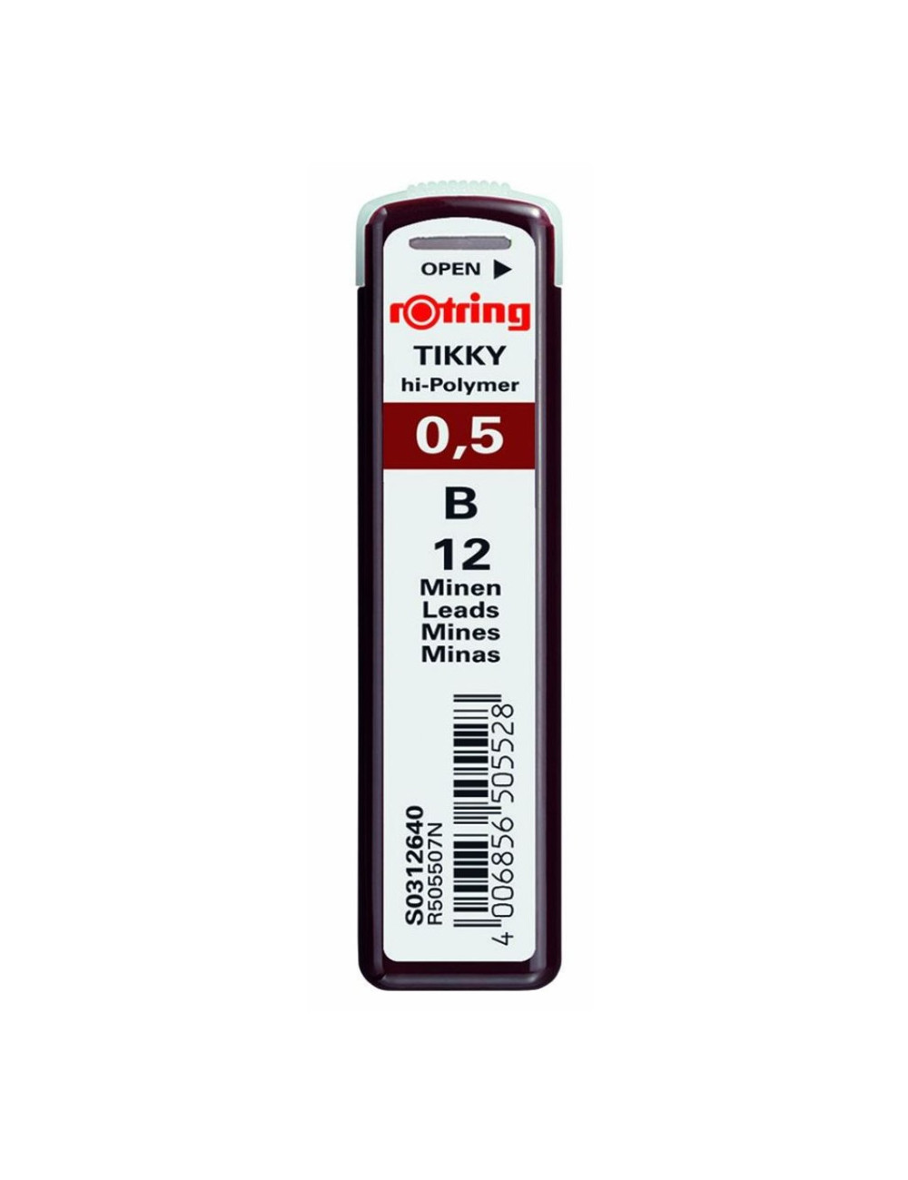 Μύτες Rotring 0.5mm Β Hi-Polymer για Μηχανικό Μολύβι