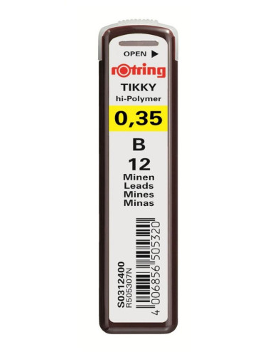 Μύτες Rotring 0.35mm ΗΒ Hi-Polymer για Μηχανικό Μολύβι