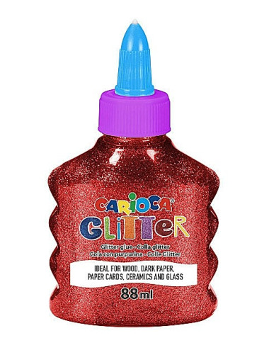 Κόλλα Glitter Carioca 88ml Κόκκινο