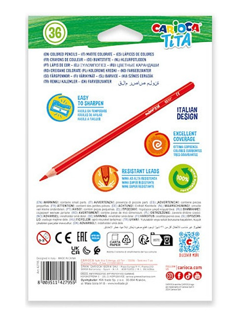 Ξυλομπογιές Carioca 36χρ Tita