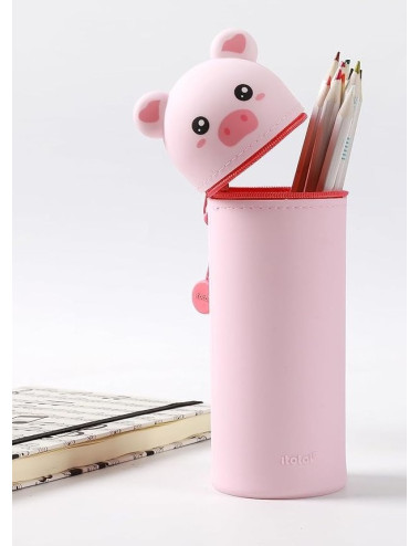 Κασετίνα Μολυβοθήκη Σιλικόνης i-Total Cute Animals Pig
