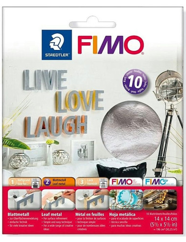 Φύλλα Ασημιού Staedtler Fimo Μεταλλικό 14x14cm