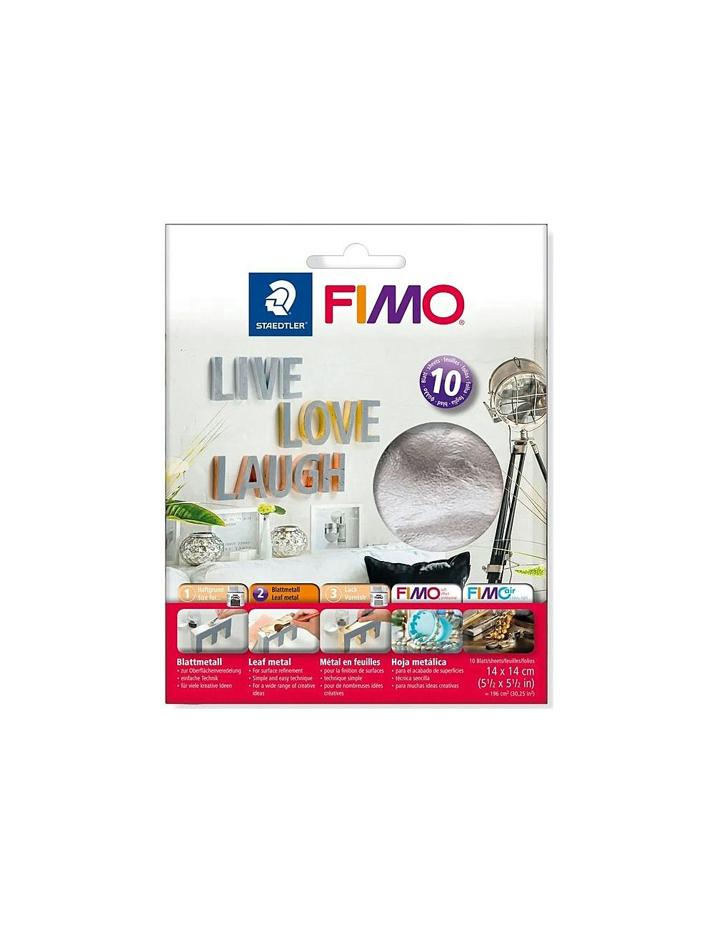 Φύλλα Ασημιού Staedtler Fimo Μεταλλικό 14x14cm