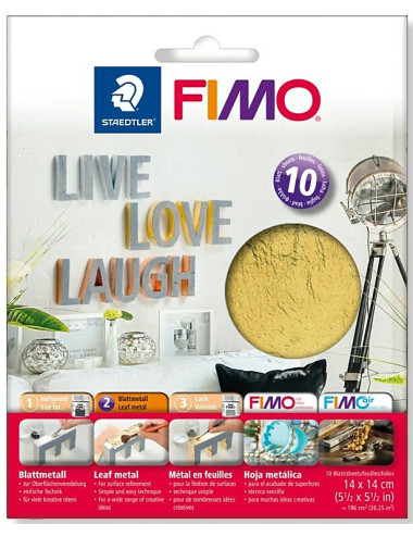 Φύλλα Χρυσού Staedtler Fimo Μεταλλικό 14x14cm