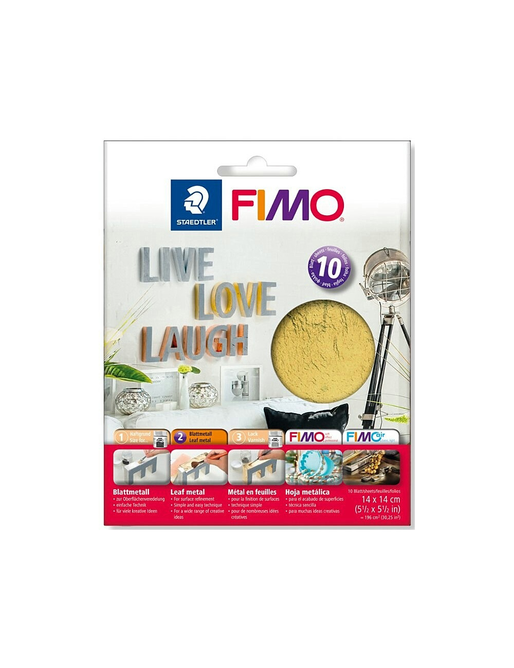 Φύλλα Χρυσού Staedtler Fimo Μεταλλικό 14x14cm