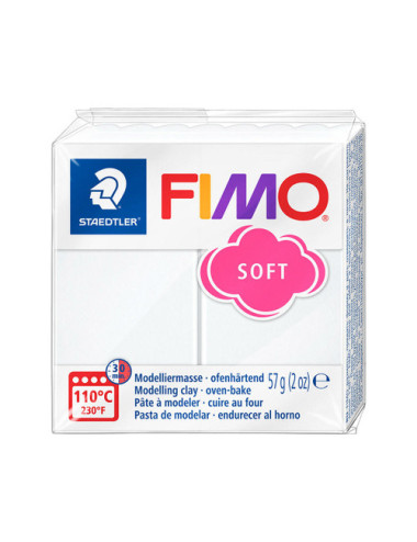 Πολυμερικός Πηλός Staedtler Fimo Soft 57gr No0 White
