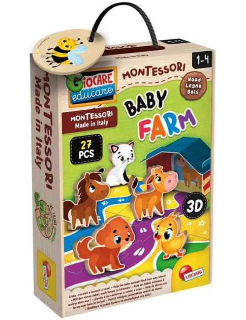 Μοντεσσόρι Lisciani Παζλ Wood Baby Farm