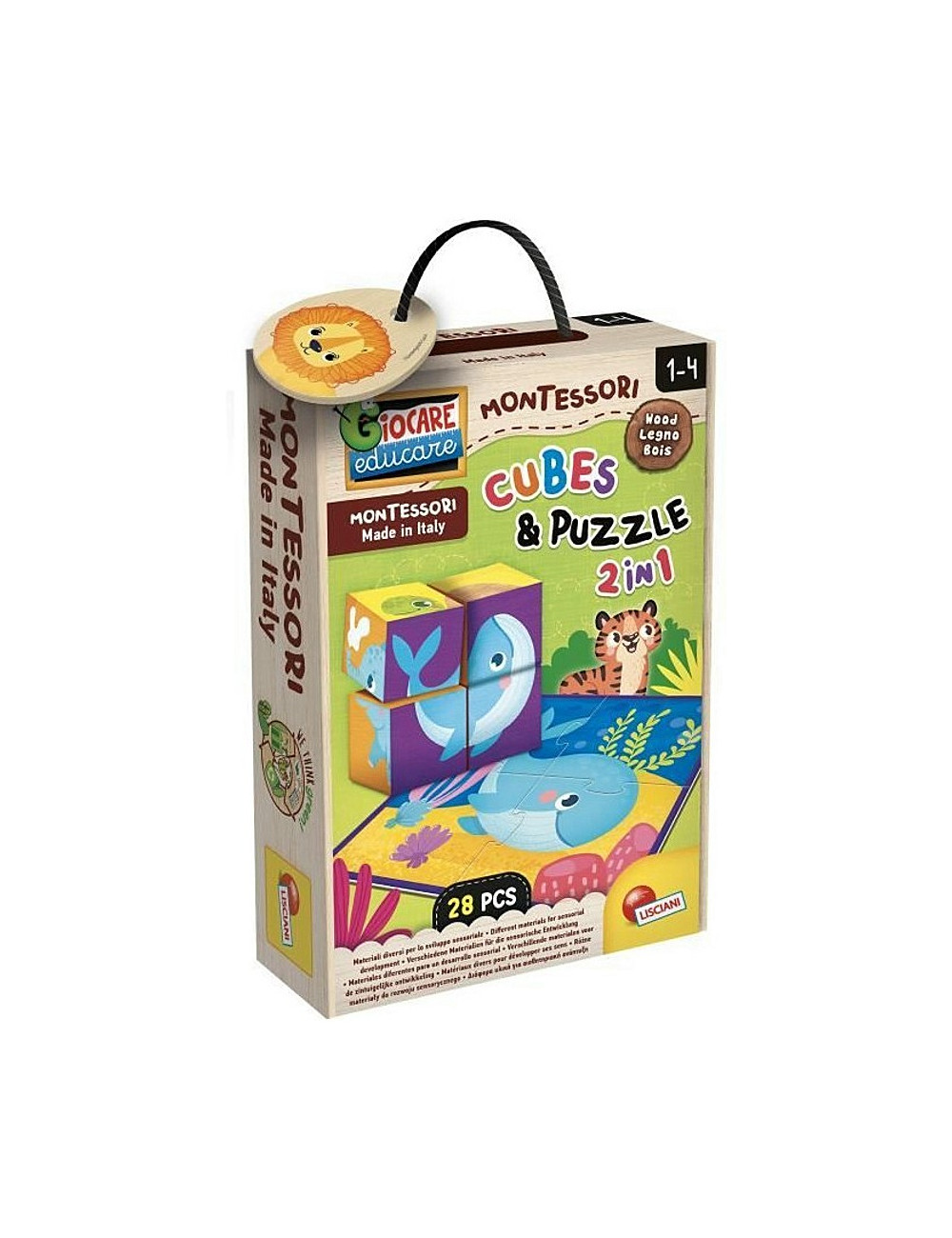 Μοντεσσόρι Lisciani Παζλ Cubes & Puzzle 2in1