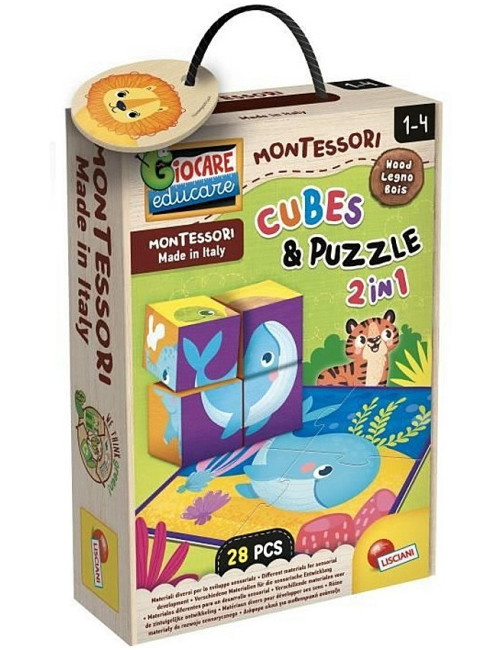 Μοντεσσόρι Lisciani Παζλ Cubes & Puzzle 2in1