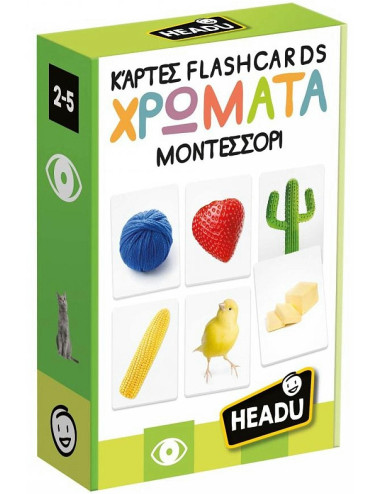 Μοντεσσόρι Εκπαιδευτικές Κάρτες Headu Χρώματα