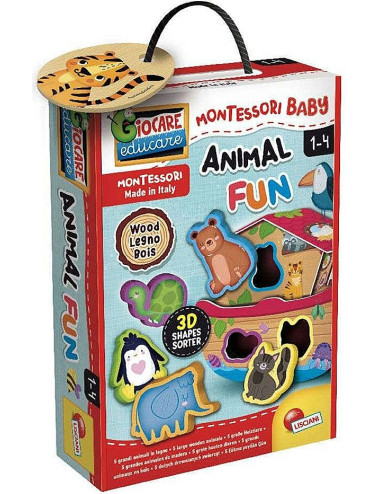Μοντεσσόρι Επιτραπέζιο Lisciani Wood Animal Fun