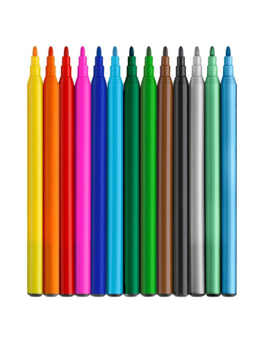 Μαρκαδόροι Faber Castell 13χρ Δεινόσαυρος Σετ με Αυτοκόλλητα