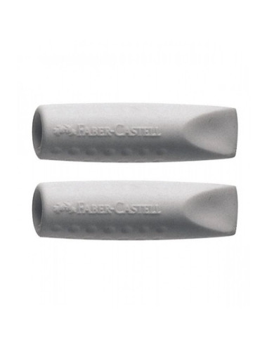 Γόμα Faber Castell Σετ 2τ Καπάκι Γκρι