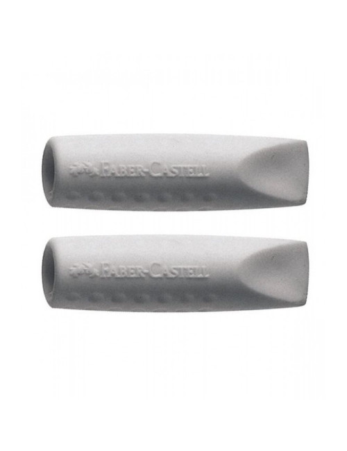 Γόμα Faber Castell Σετ 2τ Καπάκι Γκρι