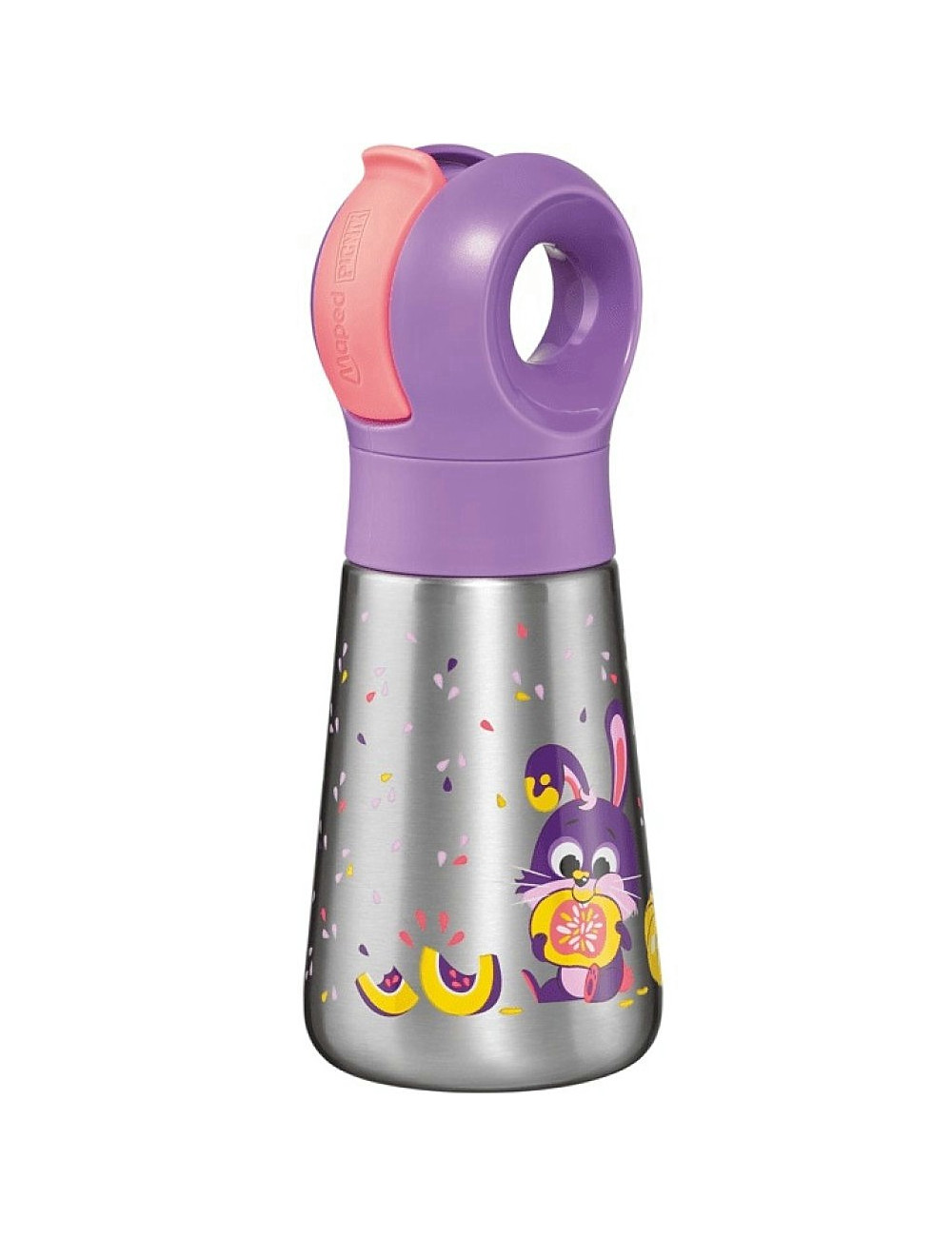 Παγούρι 350ml Maped Picnik Αοξείδωτο Μωβ Rabbit